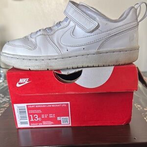 Nike Kids Court Borough Low Recraft White Shoes